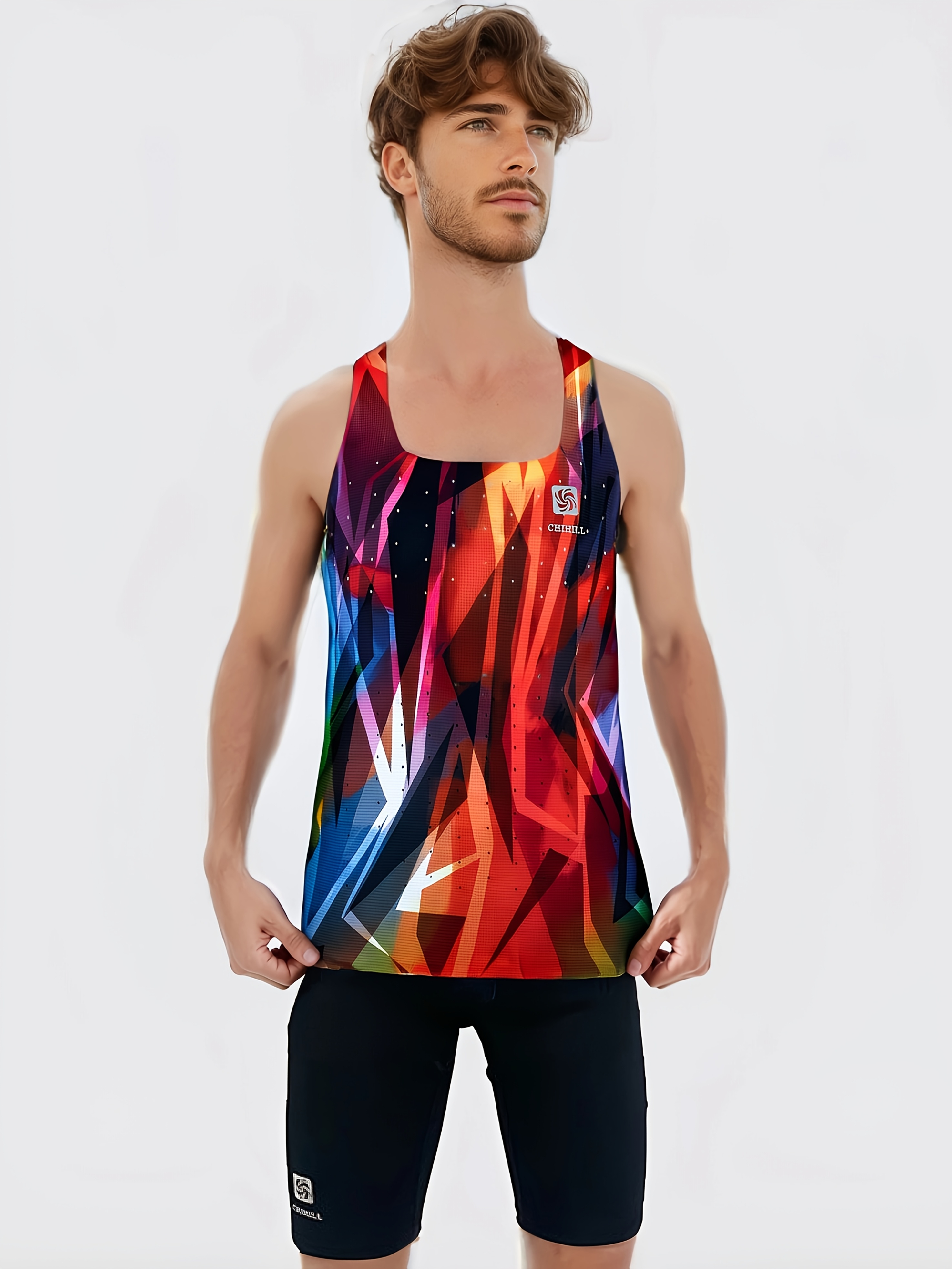 mens sports vest marathon quick dry breathable seamless ultra lightweight sleeveless running top mesh design for gym   fitness apparel durable athletic wear perfect gift for dad son male friends back to   graduation halloween christmas new year multicolor 0