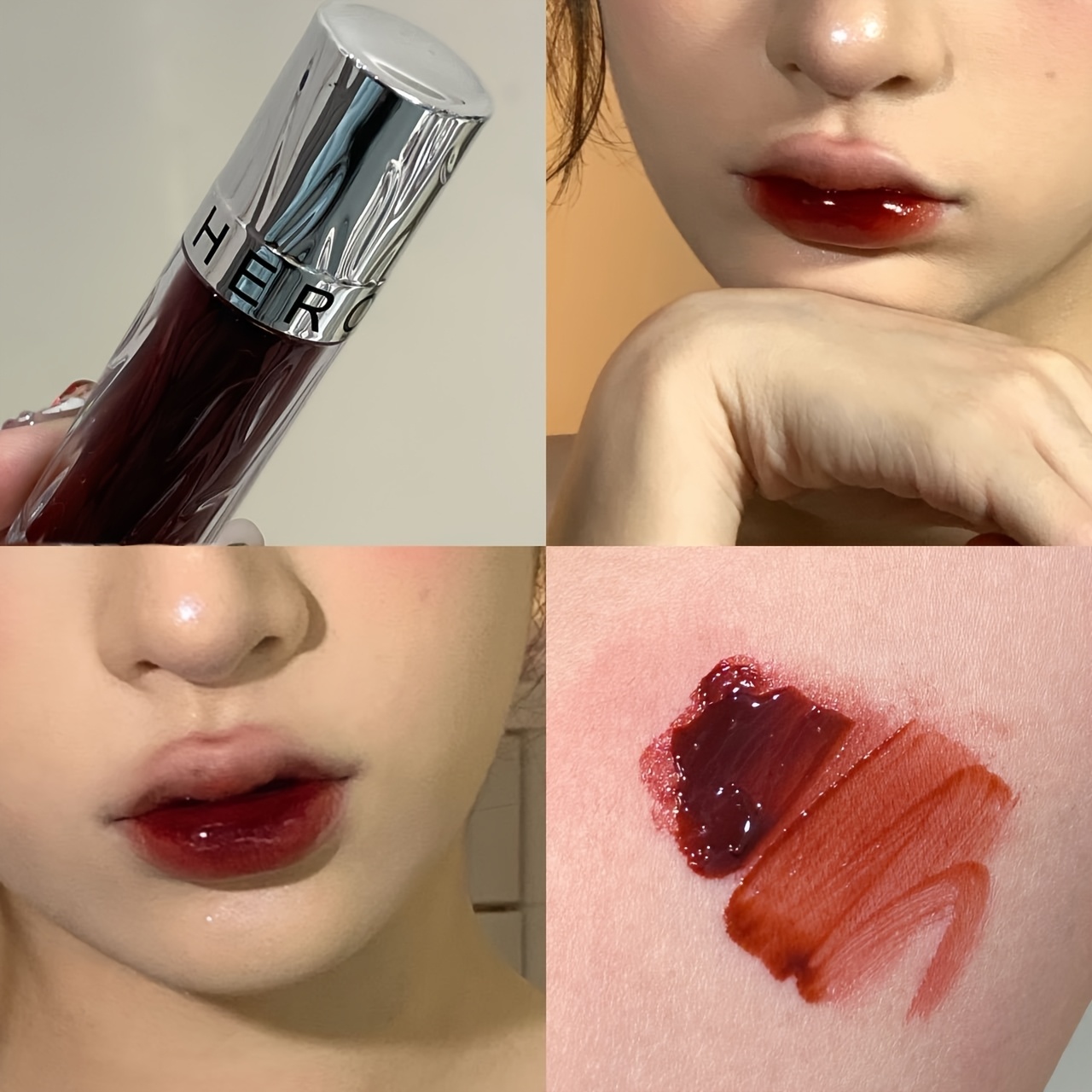 Herorange Mirror Lip Gloss, Korean-style Non-fading, Non-transferable, Hydrating And Moisturizing Lipstick With A Glossy Finish. In 6 Colors. Perfect Valentine's Day Gift