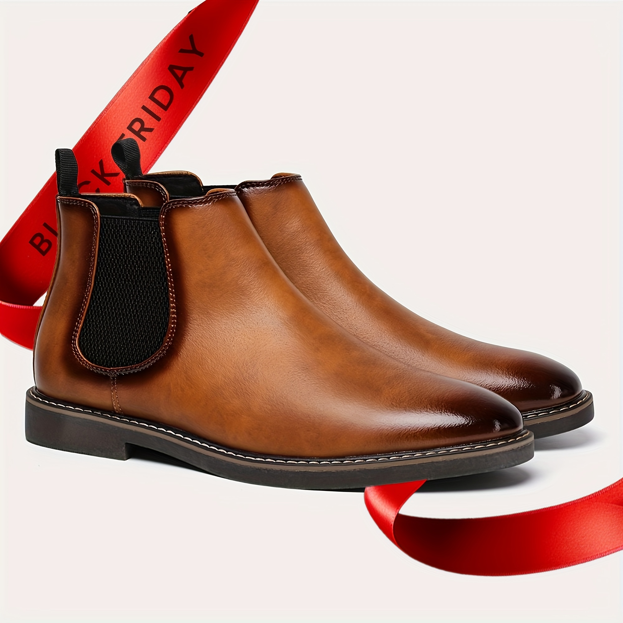 mens trendy chelsea boots anti skid slip on ankle boots for