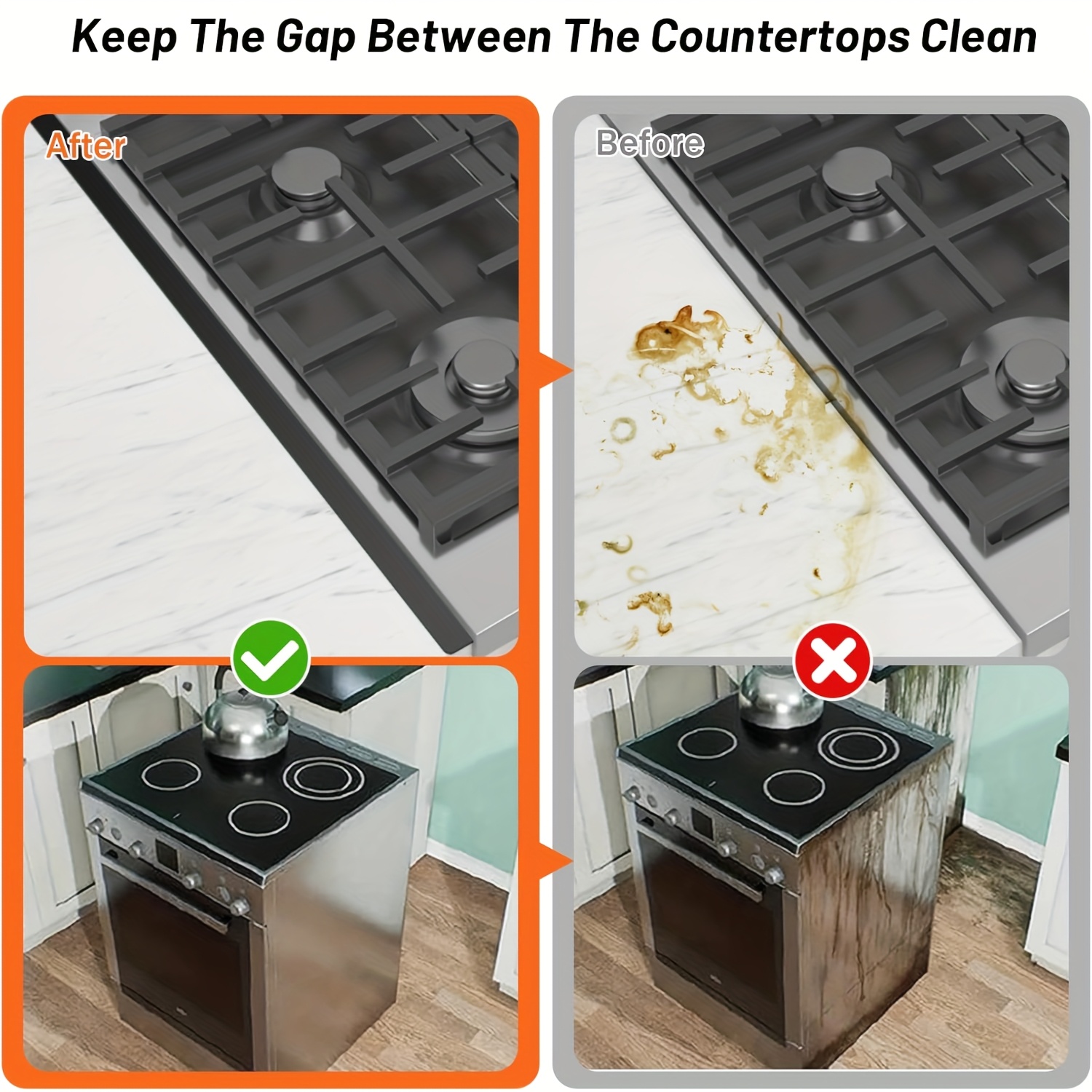 stainless steel stove   covers 1 pcs adjustable fillers for kitchen countertop extendable from 35 05cm to 69 85cm heat resistant protection cover for stove and counter   dishwasher air   filler for   details 3