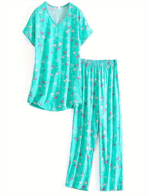 womens pajama sets capri pajamas for women set plus size sleepwear with capri pants summer pjs sets