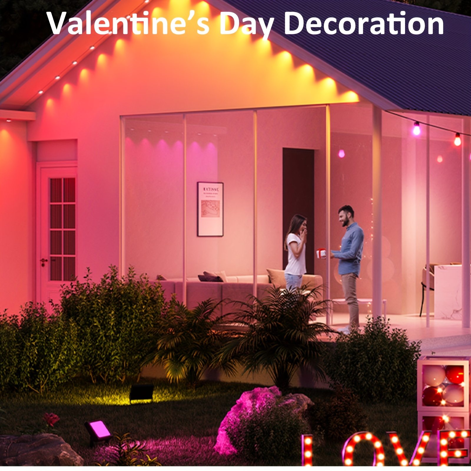 TEMU 100ft Rgb Lights, Lights For Holiday Decoration, Ip67 Led Lights, Support App/remote Control