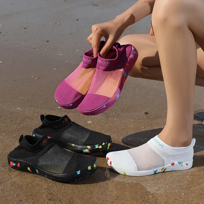 Damenschlupfschuhe Sommer – Barfußschuhe, Atmungsaktives Mesh, Rutschfest, Leicht & Bequem – Für Strand, Freizeit & Sport Damenschlupfschuhe Sommer – Barfußschuhe, Atmungsaktives Mesh, Rutschfest, Leicht & Bequem – Für Strand, Freizeit & Sport