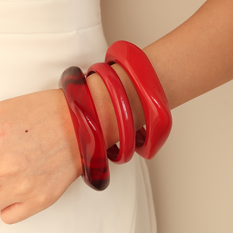 3pcs Women's Exaggerated Elegant Vacation Style Bracelet Set