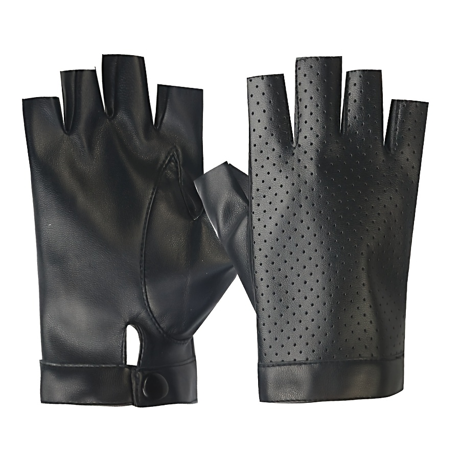 TEMU Gants demi-doigts pour femmes, mode extérieure, conduite et cyclisme, gants de danse respirants demi-coupés pour femmes