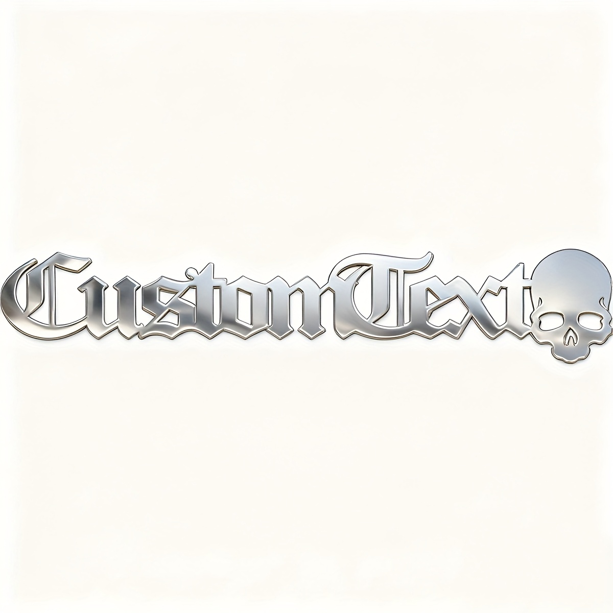 E-shop Individueller Schädel Trendiges Metall Logo Edelstahl Auto Motorrad LKW Boot Gitarre Klavier Aufkleber Kofferraum Abzeichen Dekor Auto Zubehör