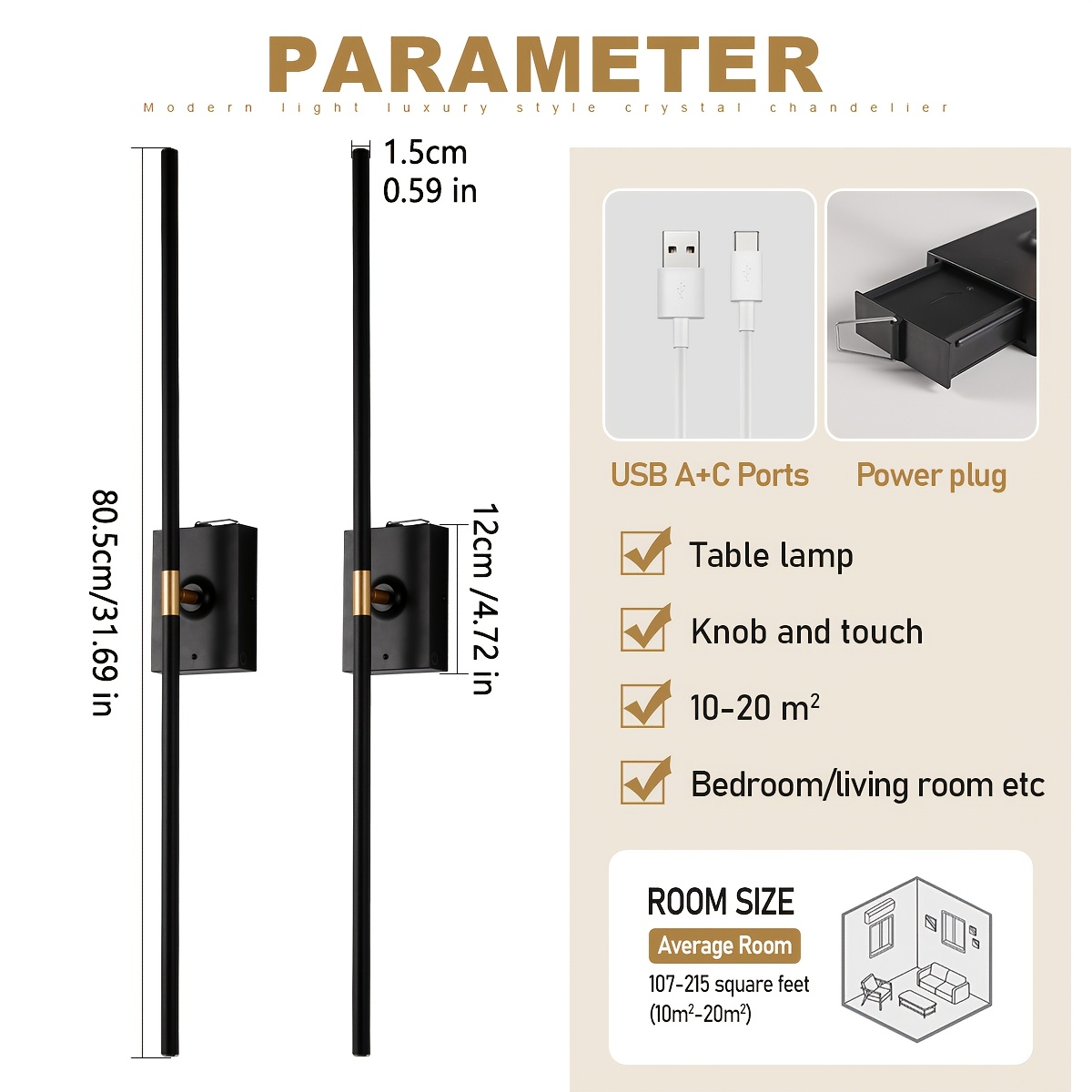 TEMU To Remove The Entire Wall Lamp/360 ° Rotating Wireless Wall Light Driven By A Removeable Rechargeable Battery: 3000k-6000k Multi-tier Brightness