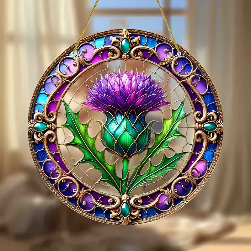 

Thistle 9x9in - Hanging Decor For & , For , , , And - Unique Housewarming