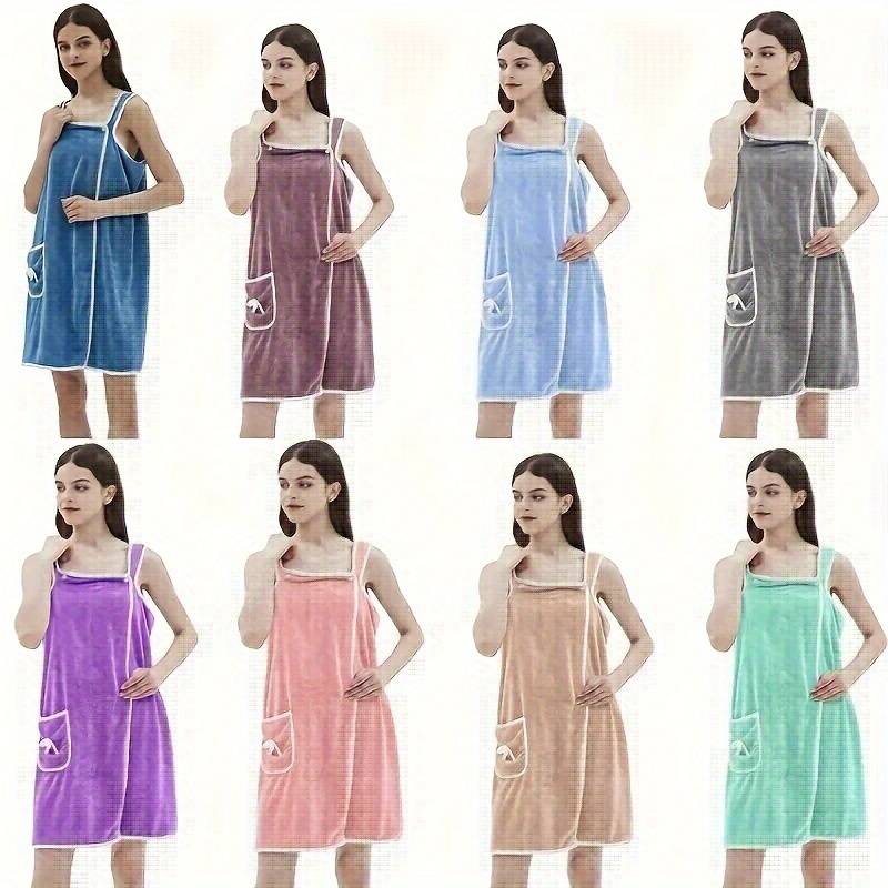 1pc wearable bath towel bowknot coral velvet bath skirt for adults water absorption quick drying bath towel   loss bath supplies