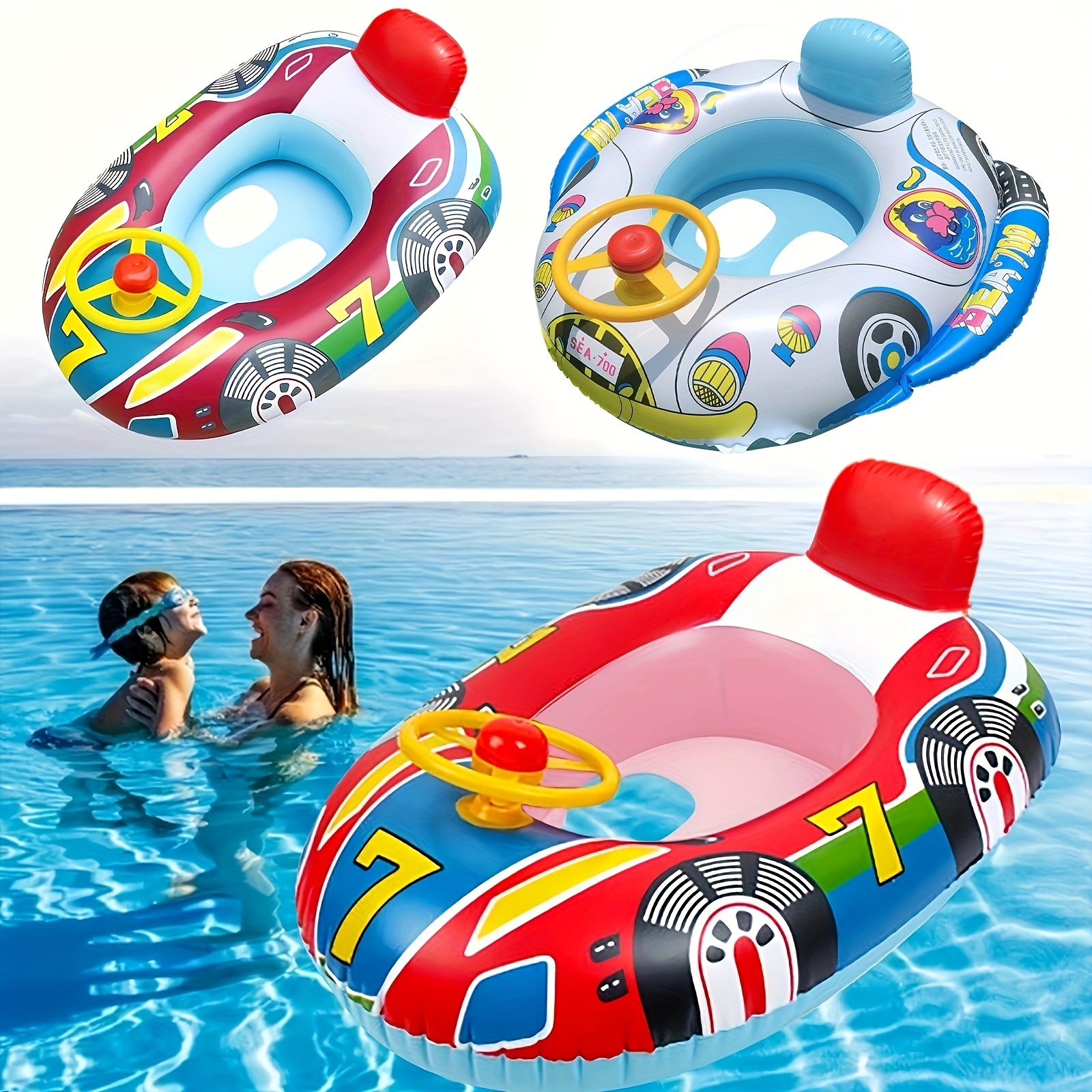 Children's Inflatable Small Yacht, Transparent Pvc Small Yacht