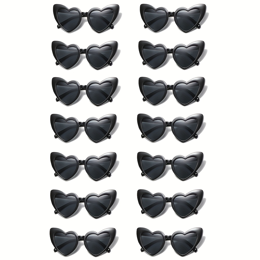 heart shaped sunglasses sold on Temu United States