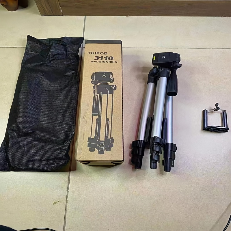 TEMU Portable Aluminum Tripod With Bag, Flexible Travel Camera Tripod, Compact And Lightweight Dslr Camera Stand
