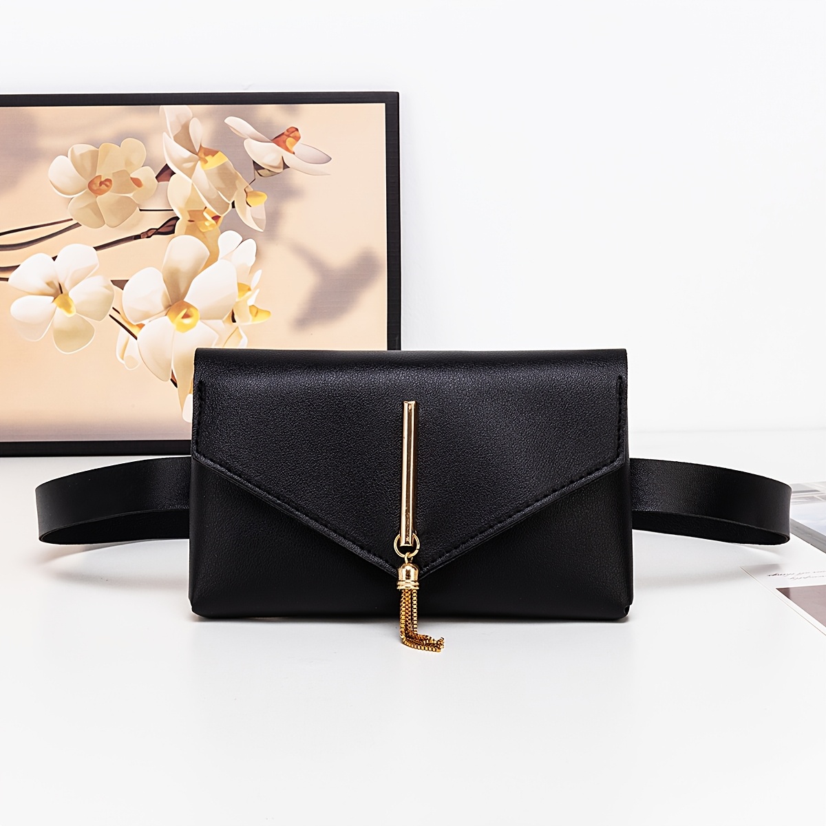 Women's Waist Pack Fashionable And Easy Tassel Women' Solid Color Niche Small Bag