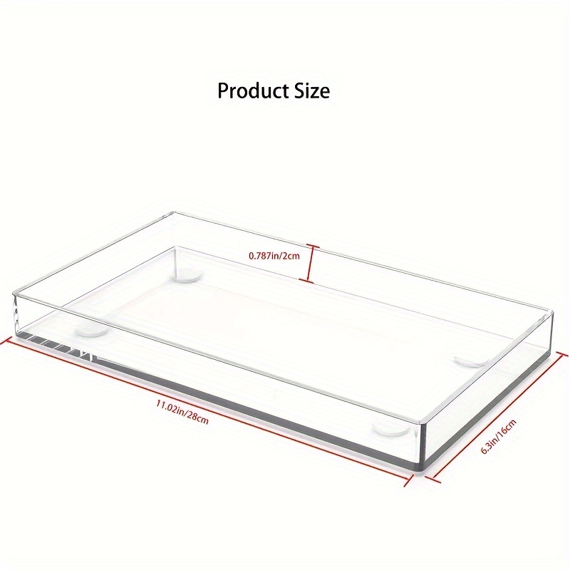 Stylish And Multifunctional Acrylic Storage Tray - A - Solution For Cosmetics, Snacks, Personal Care Items, Bathroom Trays