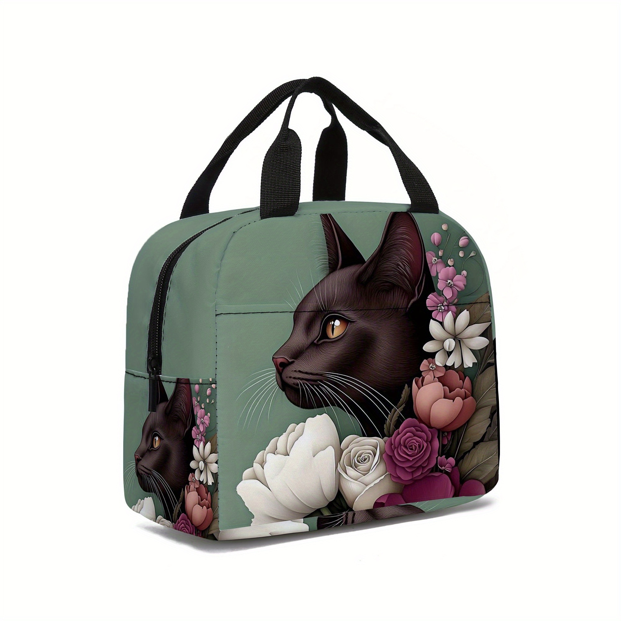 E-shop Isolierte Tragetasche mit Katzen-Design, vielseitige Lunchtasche für Arbeit, Reisen und Picknicks, kein Lebensmittelkontakt