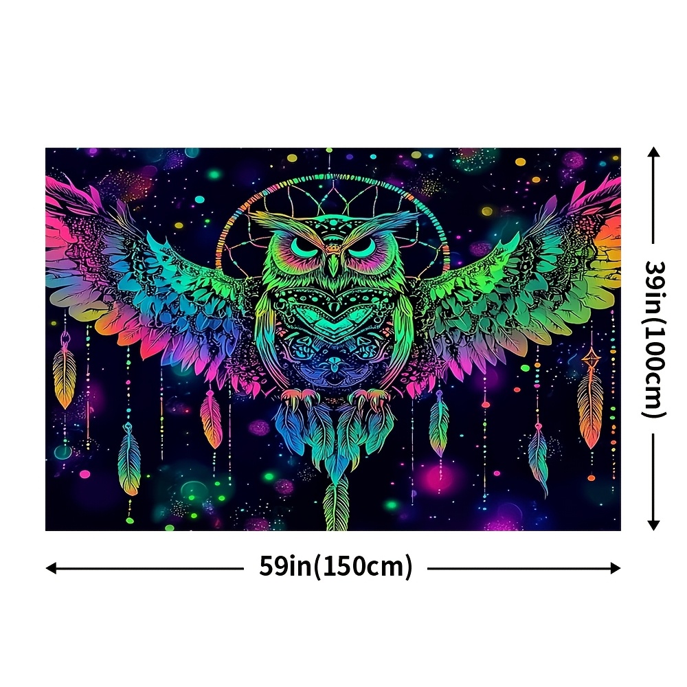 TEMU Photography Backdrop 1pc, Animal Theme Backdrop Versatile Owl-themed Durable Polyester Autumn And Winter Celebration Activities