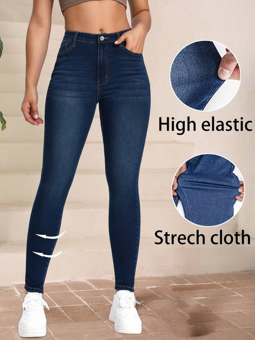 item picture dark blue stretch skinny jeans
