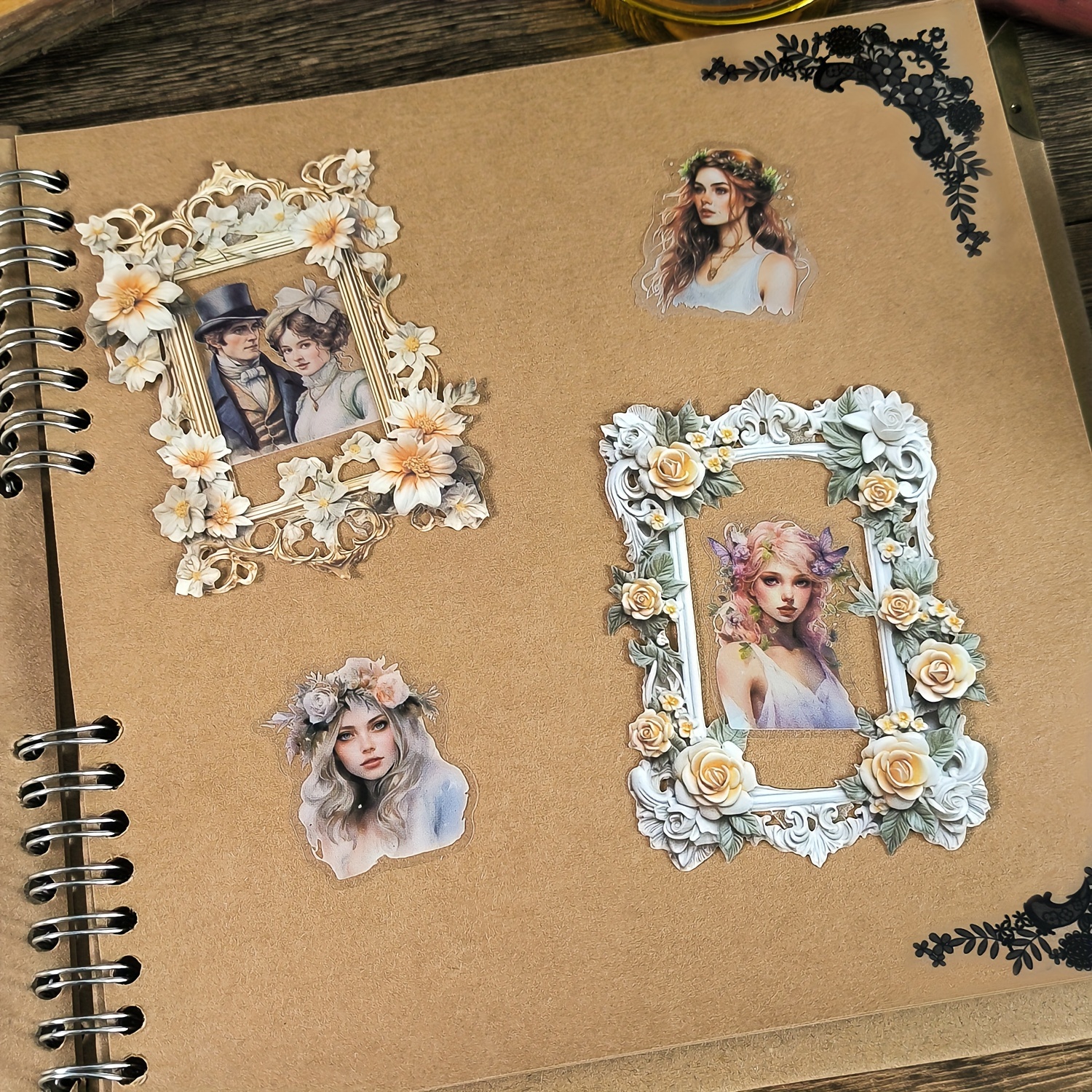 

30pcs/book With Leather Photo Album Diy Handmade Garbage Diary Decoration, Photo Album Anniversary