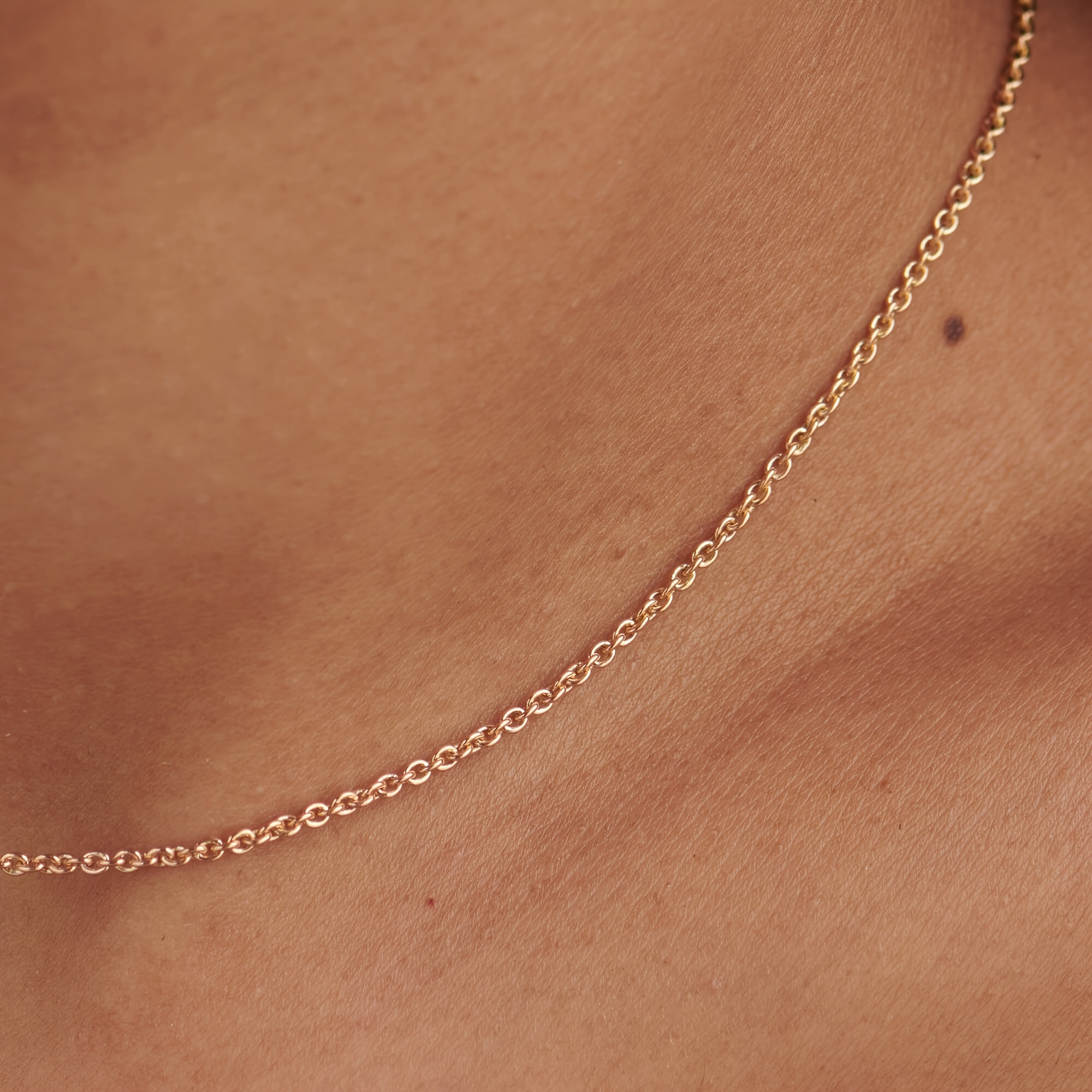 18K Gold-Plated Stainless Steel Ultra-Thin Chain Necklace, Women’s