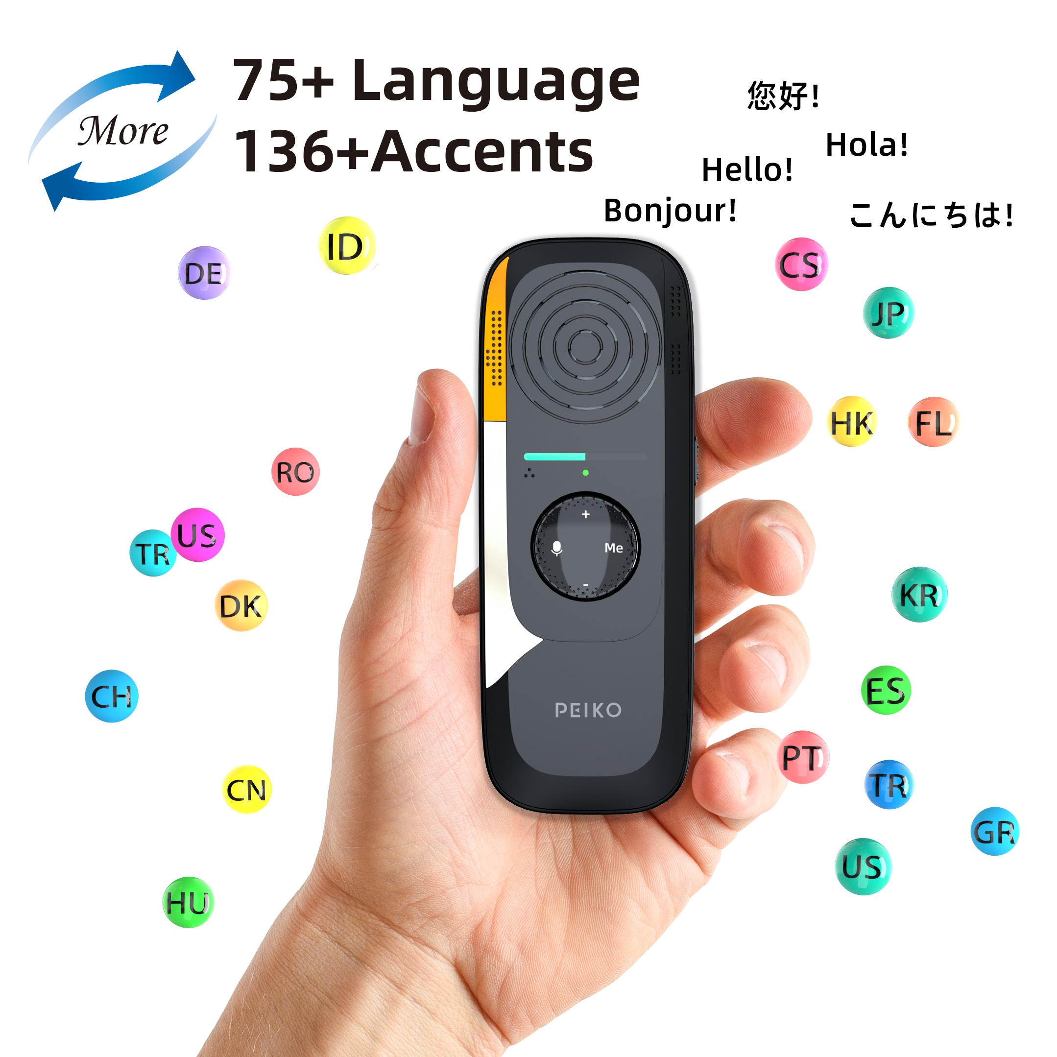 Ultra-Portable Instant Voice Translator Device - Seamless Two-Way Translation for 75 Languages $30.46