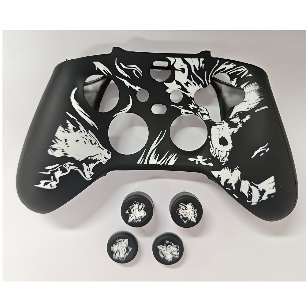 TEMU Soft Silicone Protective Case Cover For Controller Skin Gamepad Games Additions For Control With Joystick Caps