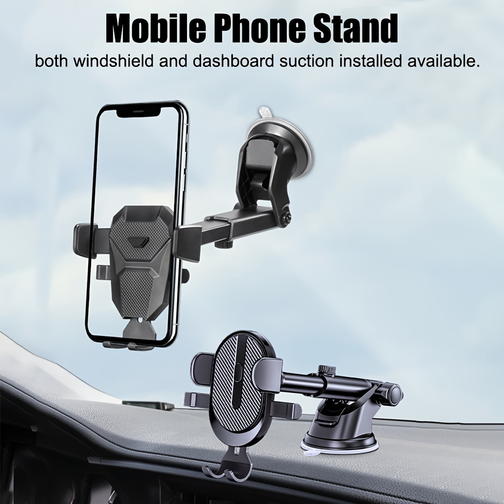 

Car Phone Holder For 4-6.7 Inch Cell Phone Stand Gps Navigation Camera Display Interior Windshield Dashboard Suction