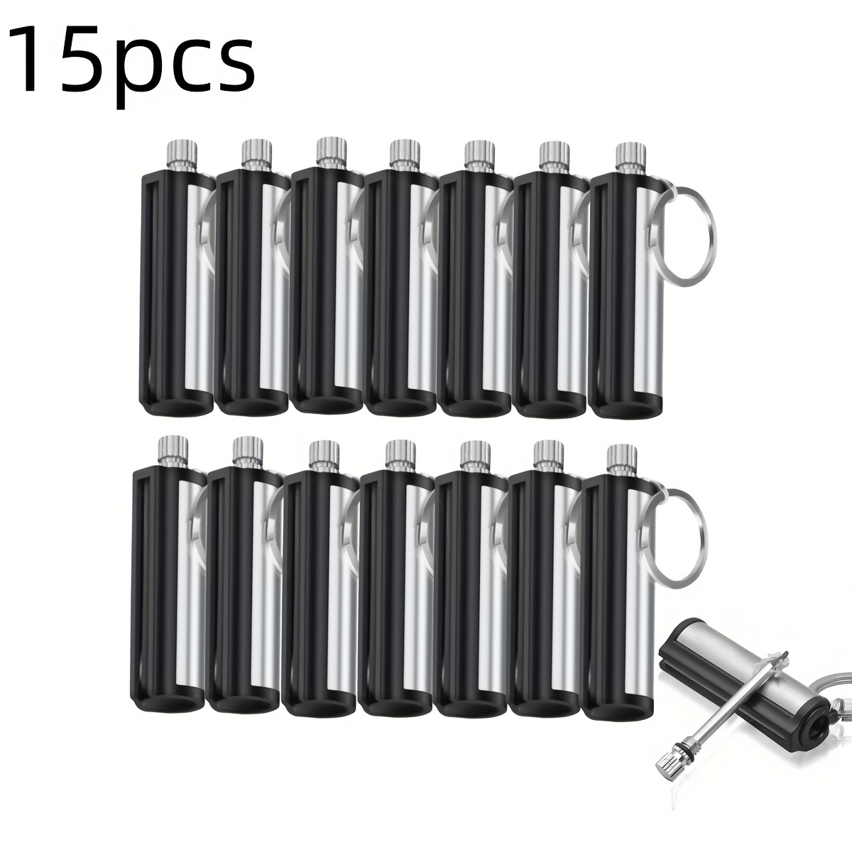 

15pcs , Keychain , Reusable Lighter For Camping Survival Men Christmas (excluding )