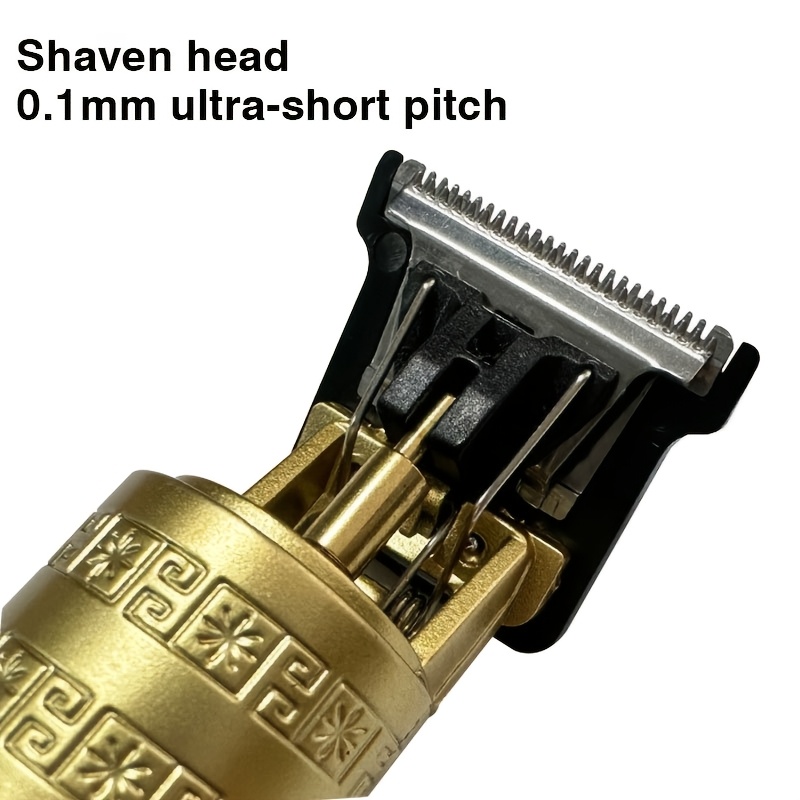 Retro Carved Electric Hair Clipper, Body Hair Trimmer, Compact And Portable Design, Shaver with USB Charging Cable, Suitable for Travel.