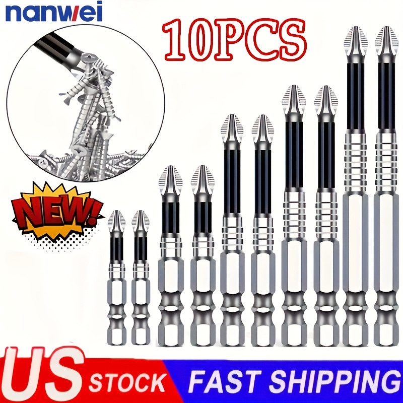 TEMU 5/10/12/15/30 Sets Of K5 Anti-slip Drill Bit High Magnetic Power Screwdriver Drill Bit Kits, Anti-slip Magnetic Electric Screwdriver Kits, With