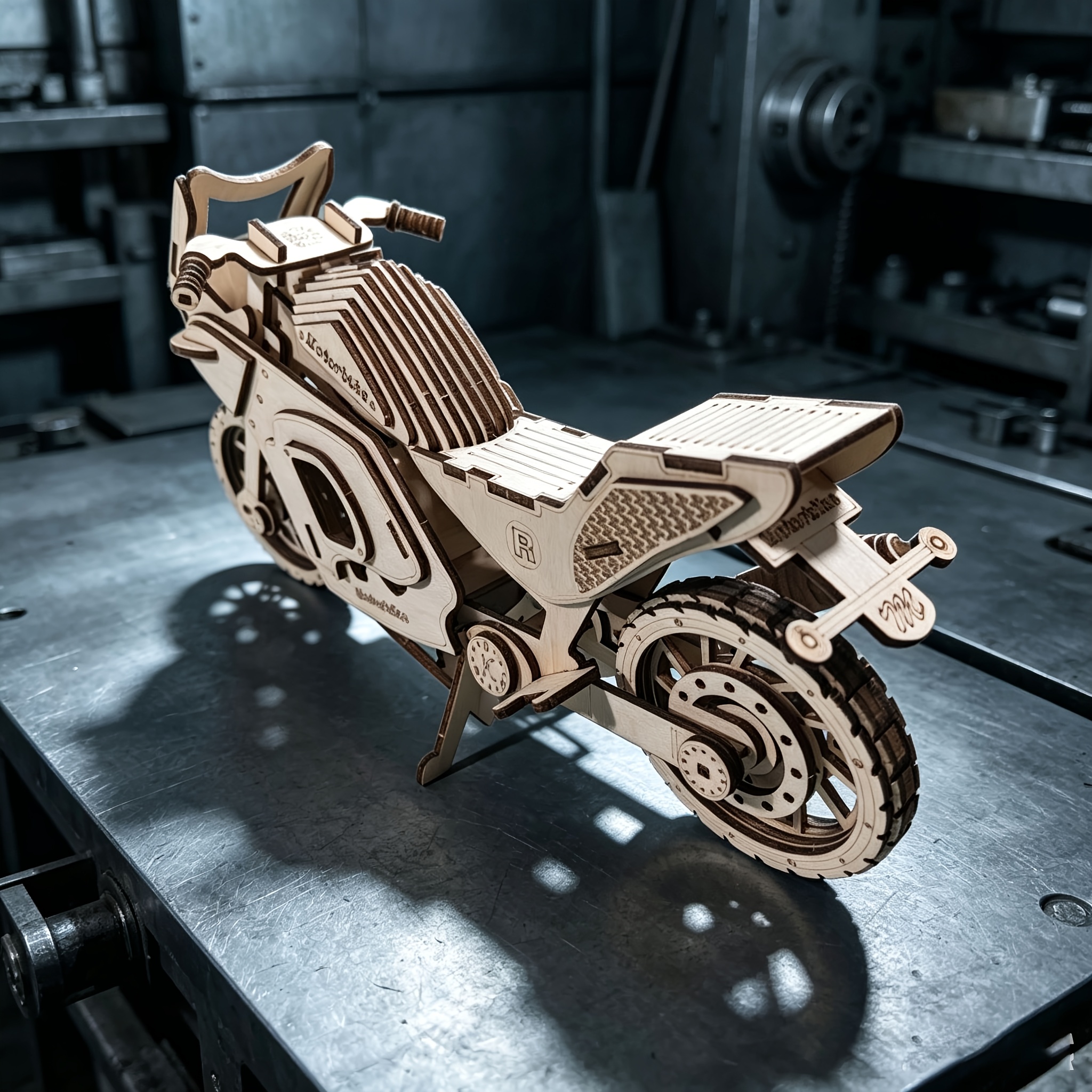 3D Streamlined Racing Bike Puzzle Model for Display