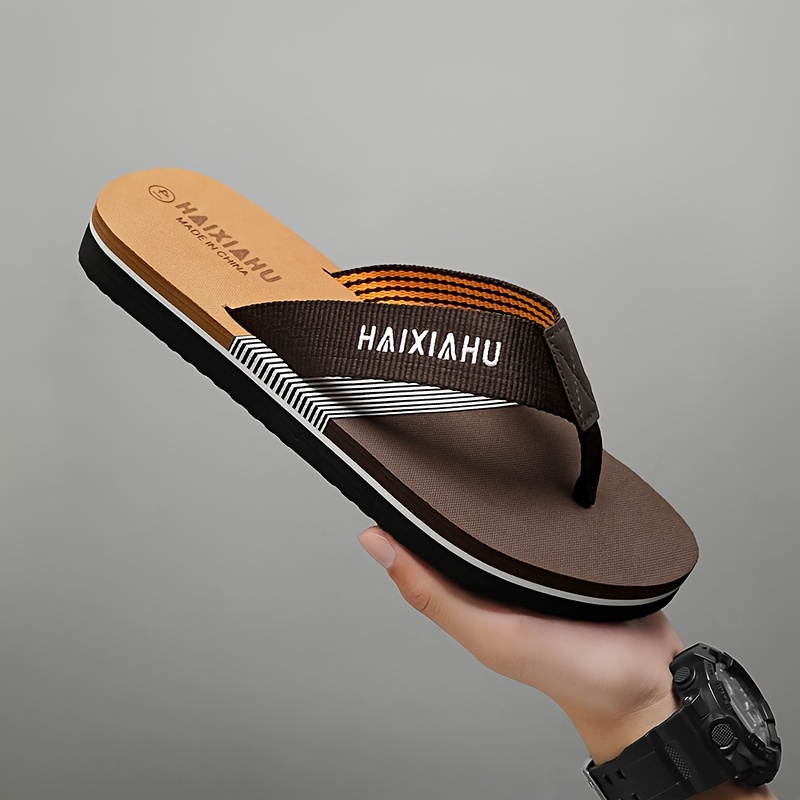 Image of Stylish Comfortable Anti - Flops For Men Women Trendy Striped Design Superior Grip Soft Straps Affordable Summer Sandals Ideal For Beach Pool Daily Wear