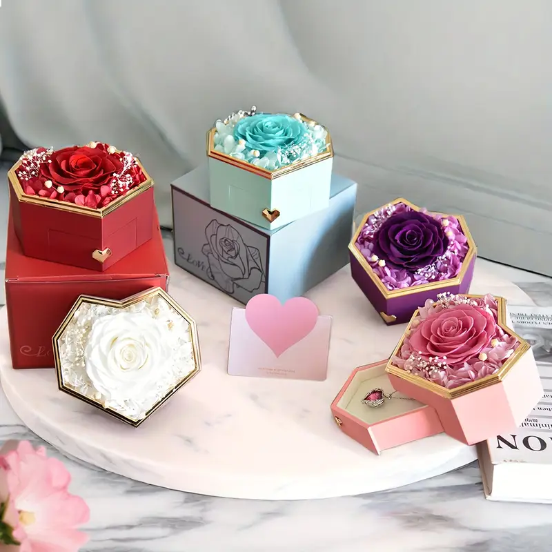 1pc eternal rose necklace jewelry gift box for mom ideal for mothers day birthday anniversary for sister daughter grandma girlfriend friends graduation christmas thanksgiving valentines day details 5