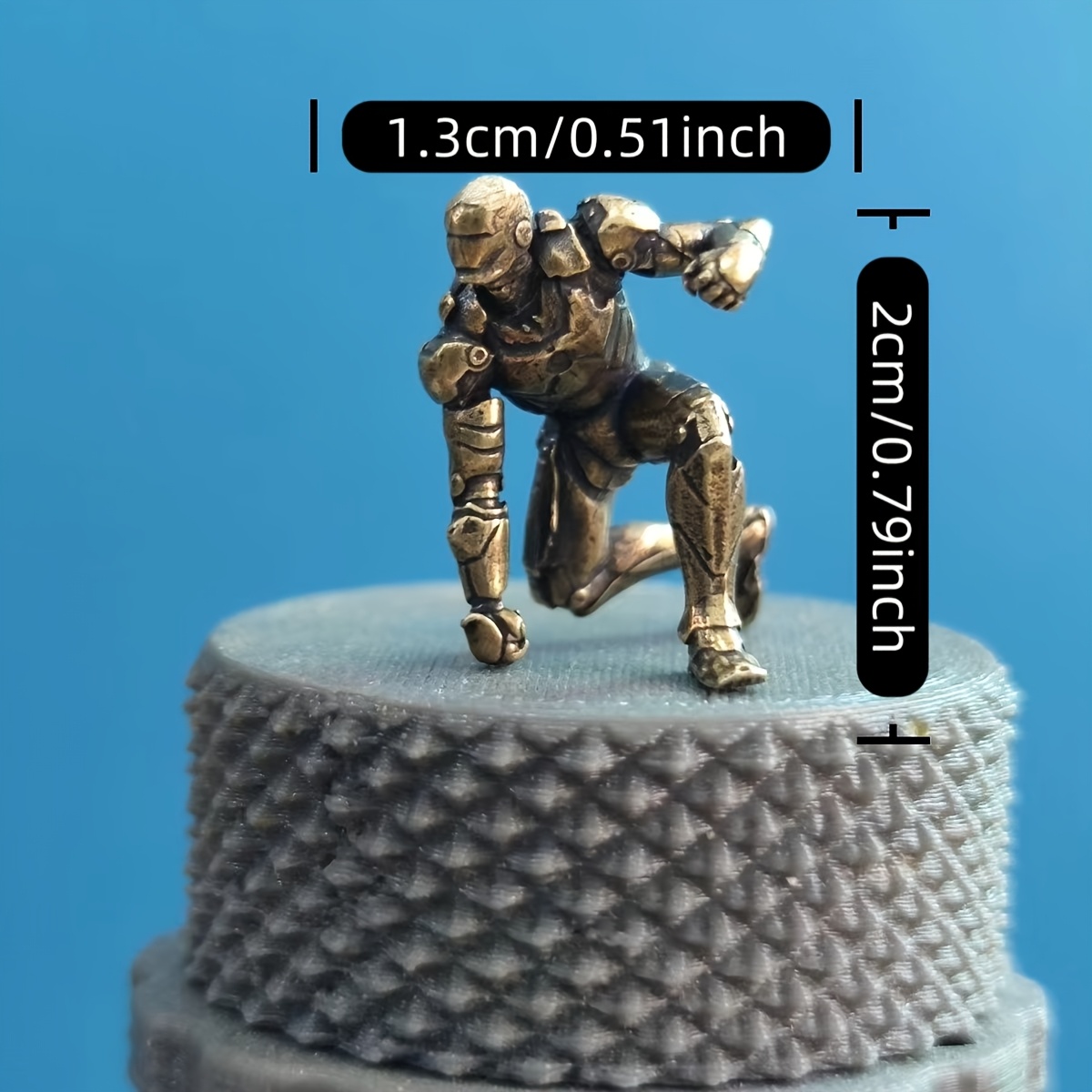 TEMU Brass Armor Action Figure Model Sand Table Landscape Decoration Figurine, Armor Miniature Statue Collectible, Micro Sand Table Bonsai Accessory,