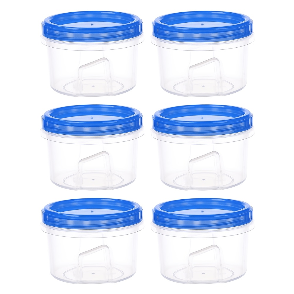 Stackable Fresh-keeping Boxes, Sealed Jars, Snack Cans, Food-grade Pp, Grain Cans Transparent Plastic Jars, Candies, Dried Fruits, Snacks, Packaging Cans, Lids, 500ml 6pcs Set/1000ml 3pcs Set