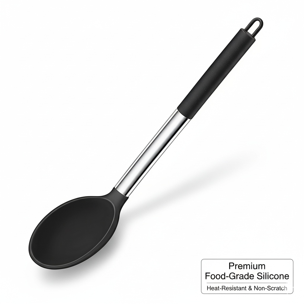 Multifunctional Silicone Spoon! Pan Resistant To High Temperatures, Frying, , And . Scratch-resistant And Durable, Easy To Clean, , A Must-have