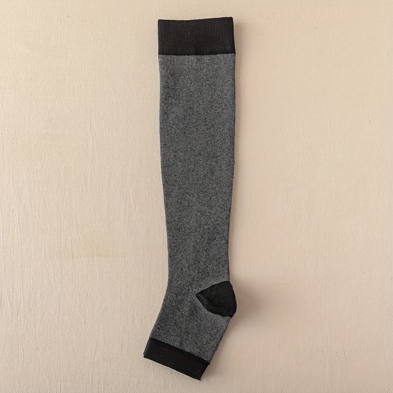 TEMU 1 Paire de Chaussettes de Compression pour Infirmières, Ouvertes, Bas Cuissardes Unisexe, Chaussettes de Compression pour le Sommeil, Idéales