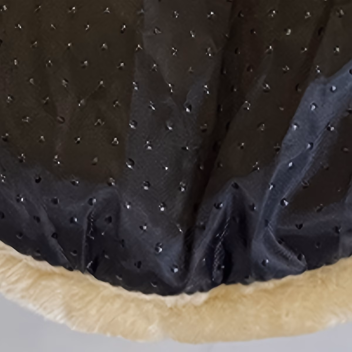 soft plush cave cat bed with fluffy trim entrance warm enclosed pet sleeping nest cozy hideaway shelter for indoor kittens small cats Product details 6