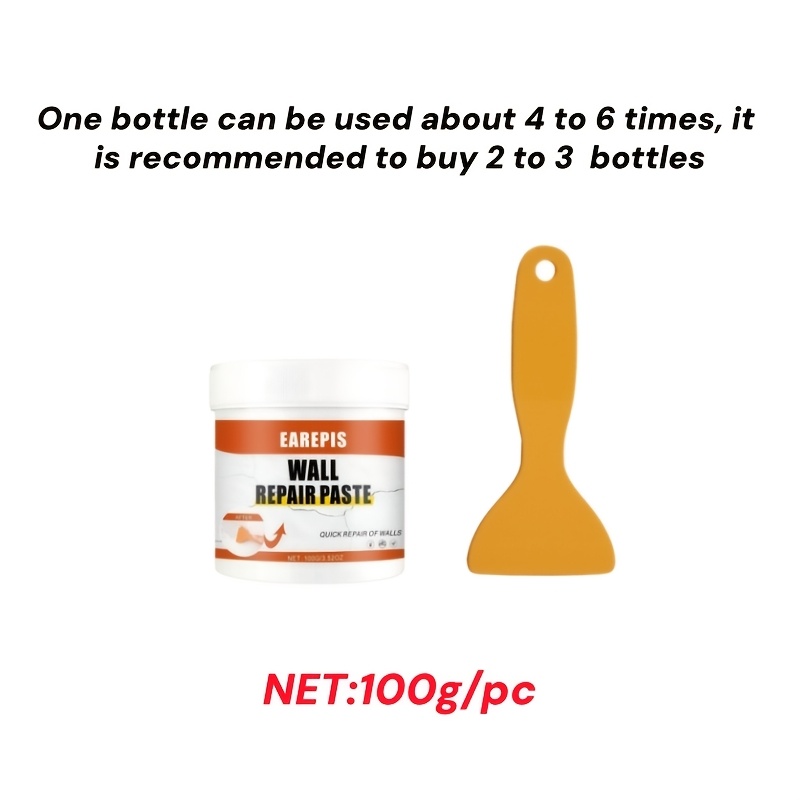 Image of Moisture-resistant Wall Repair Paste, For Bathroom And Kitchen Walls, Waterproof And Non-dripping, Safe Use In Damp Areas, Used For Repairing Wall , Holes, And , Wall Repair Products