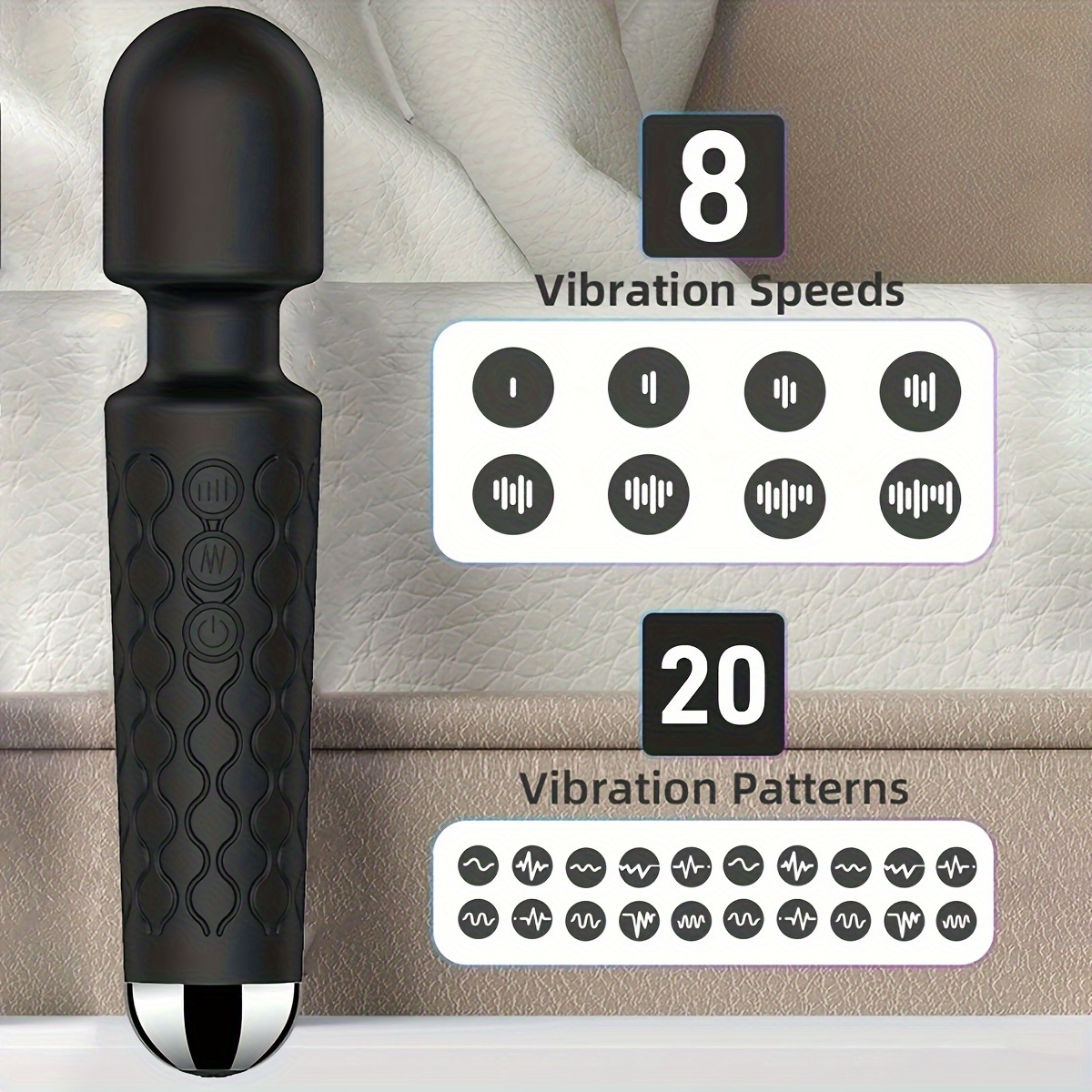1pc handheld electric back massager rechargeable