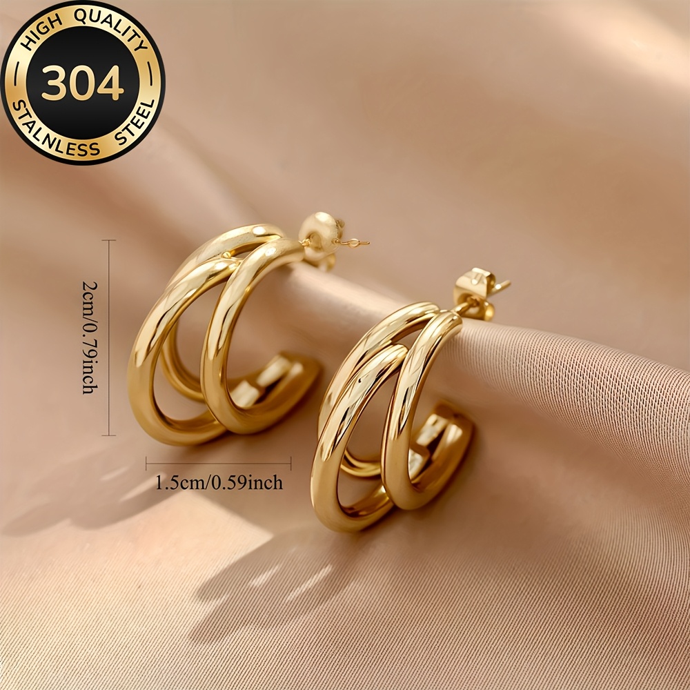 Hypoallergenic Golden Hoop Earrings