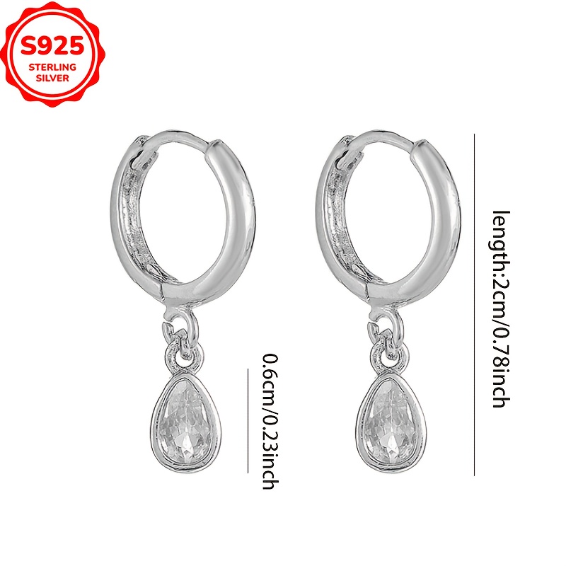 925 Sterling Silver Teardrop Earrings for Daily Wear