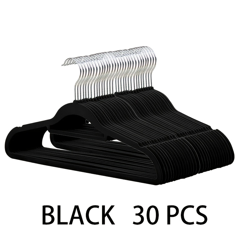 TEMU Lot de 100/50/30 cintres en velours premium | Robustes et durables, encombrants, adaptés aux manteaux, pantalons et costumes, à dents surface