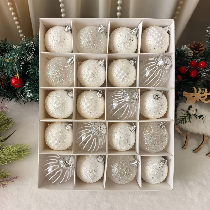 TEMU Christmas Hanging Ball Ornaments 20pcs 2.36-inch Christmas Balls Decorations, Christmas Tree Hangings, Christmas Tree Decorative Hanging Balls,