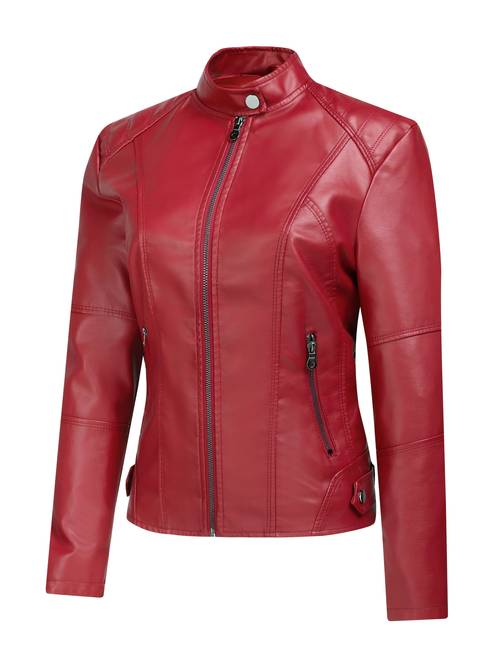 lagerbestand/damen pu jacke, für büro, freizeit, pendeln und reiseoutfits, , ideal für frühlings- und herbstkleidung, jacke
