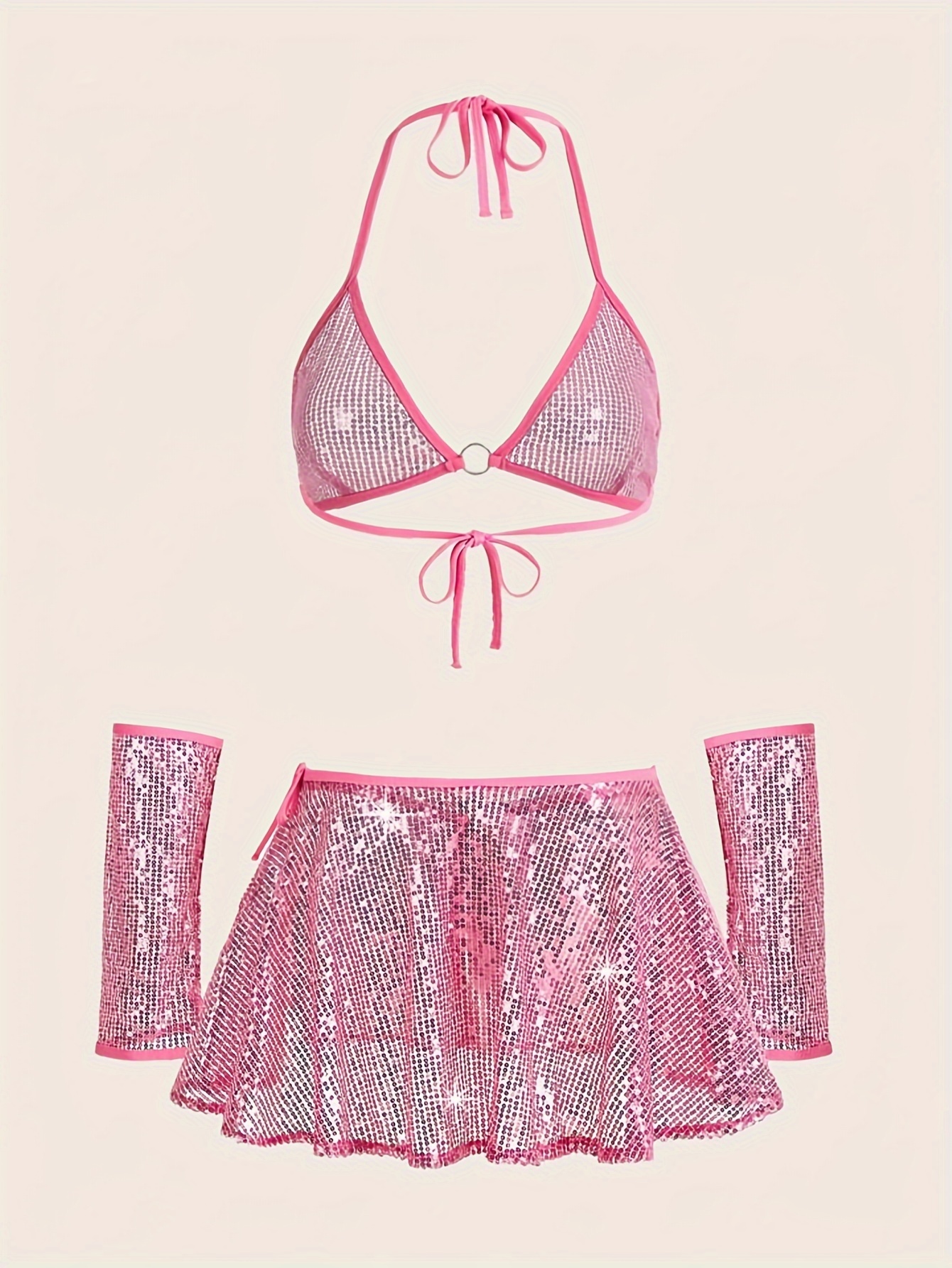 stitching sequin fashion backless design lingerie set womens sexy erotic clothing details 0