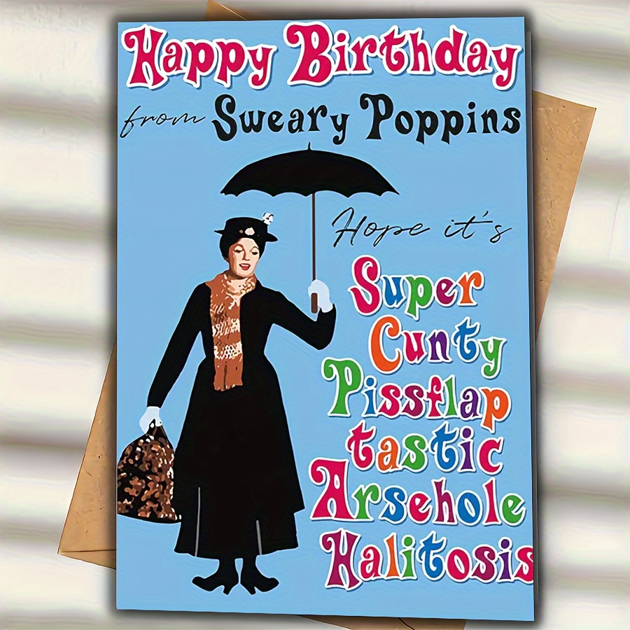 

Humorous Adult Birthday Greeting, Novelty Paper Celebration Note , Family, Men, Women - Ideal For Milestone Ages 21, 30, 40, 50, 60, Single Pack, 6.5" X 4.5