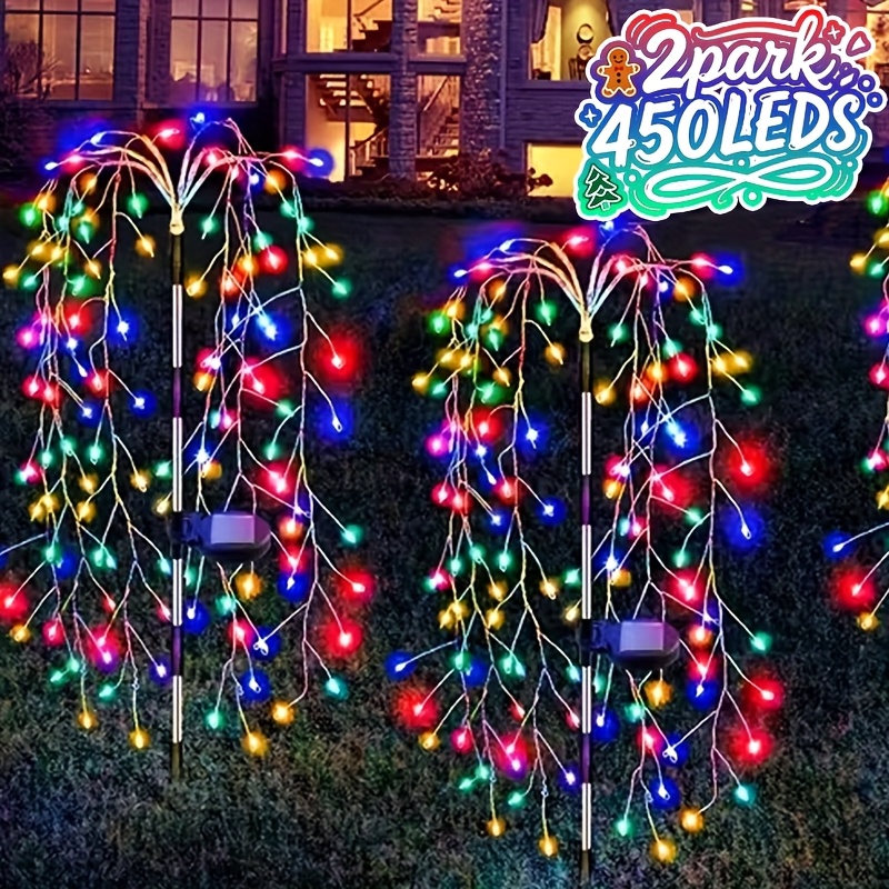 Image of 2park-450leds, -solar Light With Outdoor Lawn Lights - 8 Lighting , Smart Decorative Lighting For Courtyards, Lawns, Gardens, , Garden Lighting | Festive Lighting | Durable Plastic Body, Solar Lights
