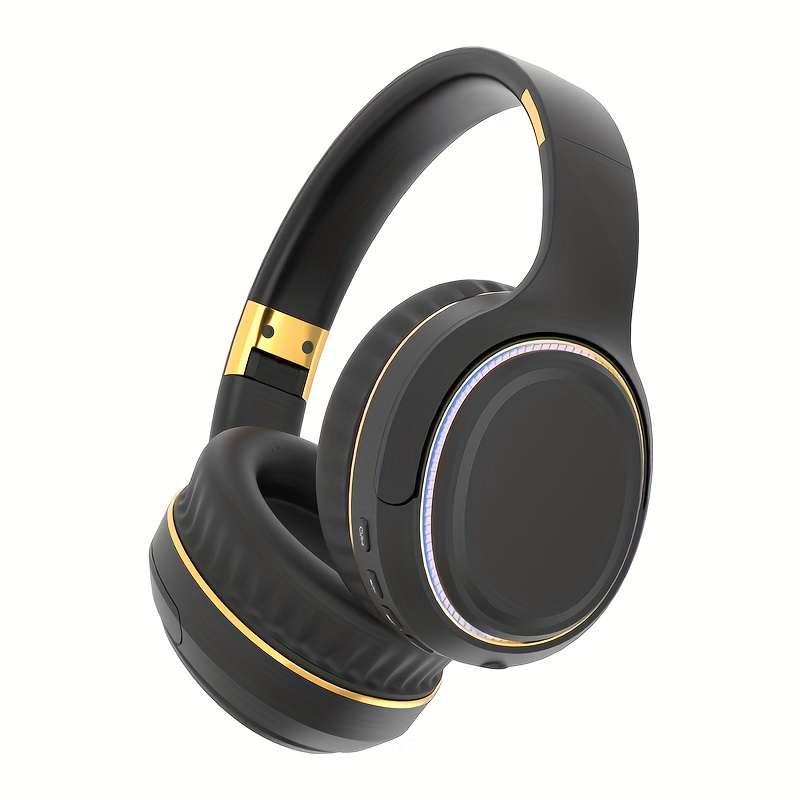 TEMU Wireless Over-ear Headphones With Mic, Wireless & Fm Radio, Noise Isolation, -c, Foldable Portable Headset With Soft Earpads, Aux Cable