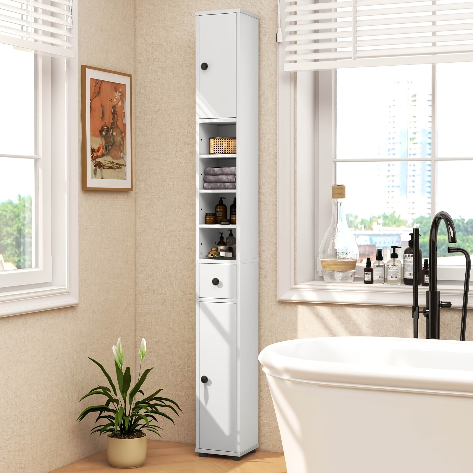 Slim Bathroom Tall Cabinet