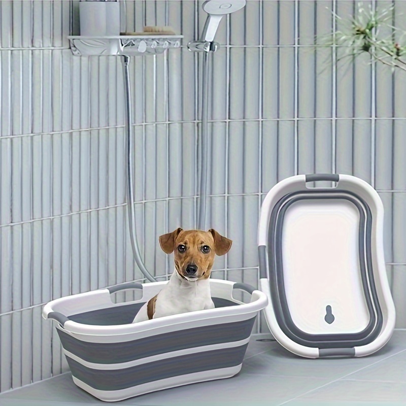 Foldable Pet Bathtub Portable Dog Bath Basin Used Laundry Temu